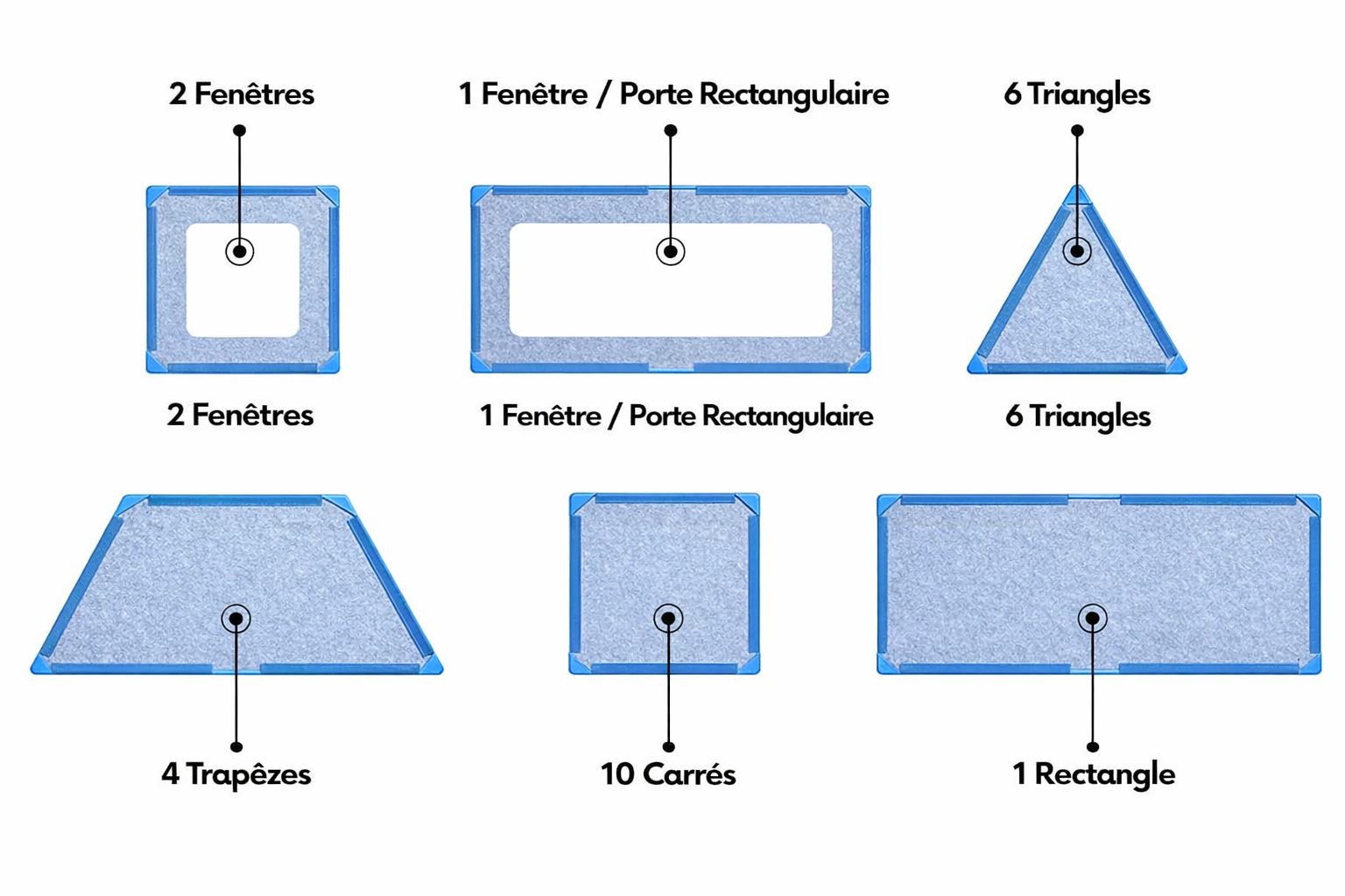 KIT DE CONSTRUCTION MAGNÉTIQUE MONTESSORI – FORTS MODULAIRES GÉANTS POUR UN JEU CRÉATIF ET ÉDUCATIF