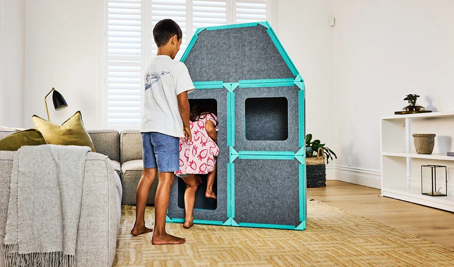KIT DE CONSTRUCTION MAGNÉTIQUE MONTESSORI – FORTS MODULAIRES GÉANTS POUR UN JEU CRÉATIF ET ÉDUCATIF